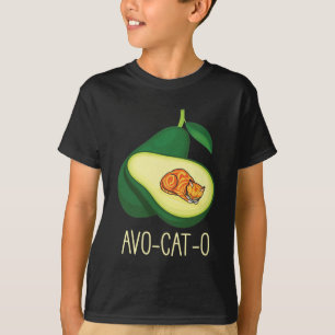 T-shirt Cat Dormant Avocado Cute Animal Pun