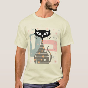 T-shirt Cat du milieu du siècle moderne