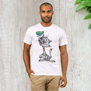 T-Shirt Cat Et Papillon Homme