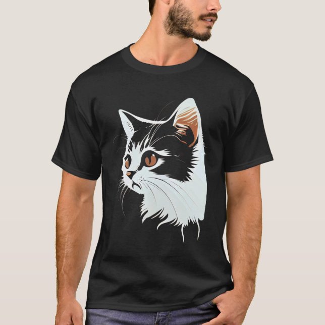 T-shirt Cat Face Chat 2 (Devant)