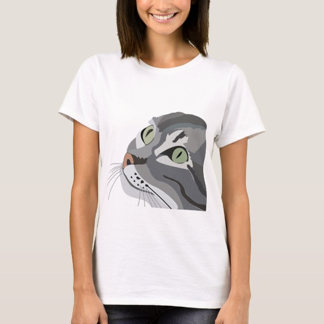 T-shirt Cat Feline Yeux mignons animal (Devant)