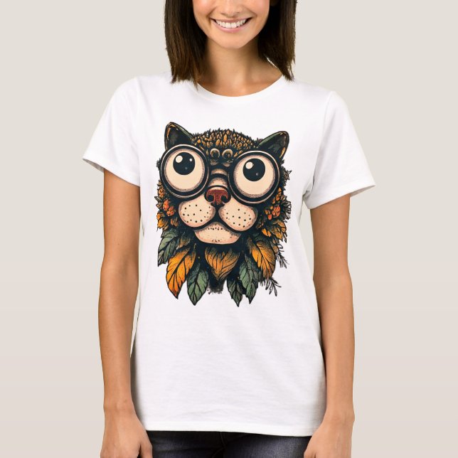 T-shirt Cat feuille (Devant)