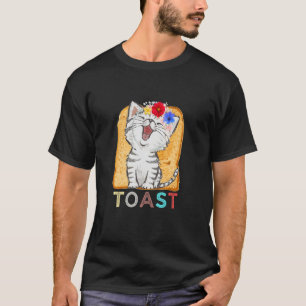 T-shirt Cat Fleur Toast Chat Pour Chat