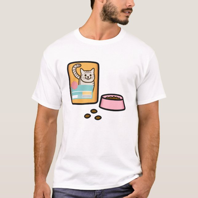 T-shirt Cat Food in Japanese Kanji (Devant)