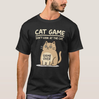 T-shirt Cat Game Over Funny Cat Owner Hilarious Fat Retro 