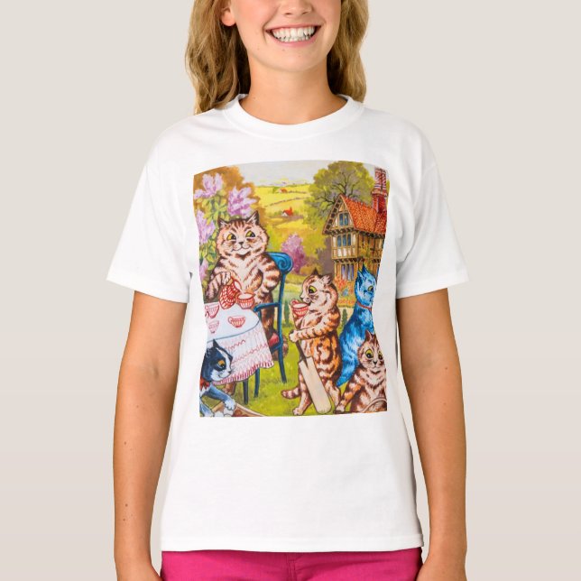 T-shirt Cat Garden Party (Devant)