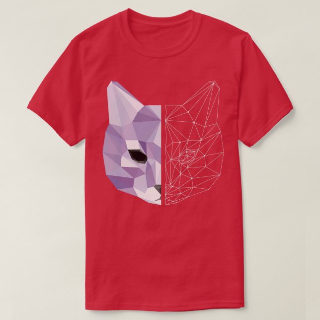 T-shirt cat géométrique (Design devant)