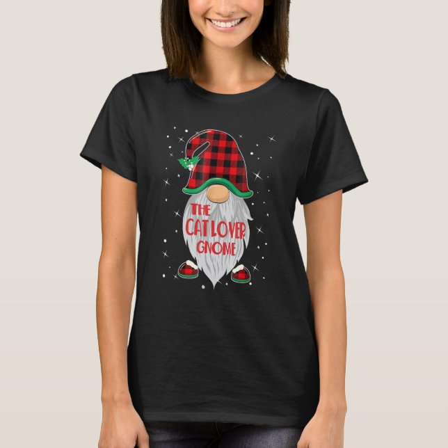 T-shirt Cat  Gnome Matching Family Group Christmas Party P (Devant)