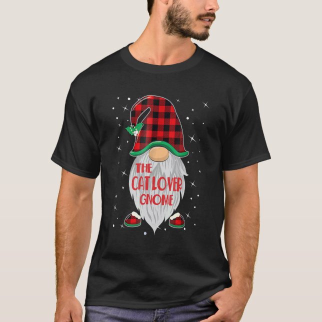T-shirt Cat  Gnome Matching Family Group Christmas Party P (Devant)