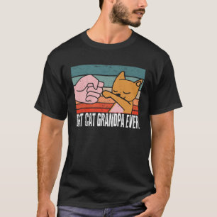 T-shirt Cat Grand-père Vintage 80 Style Cat Retro Distr