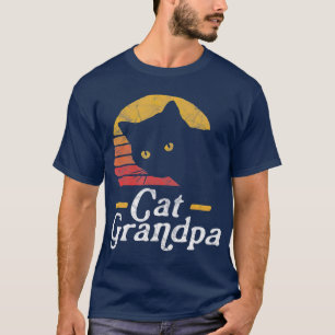T-shirt Cat Grand-père Vintage 80 Style Chat Retro