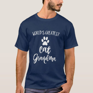 T-shirt Cat Grandma Greatest Cat Grandma drôle