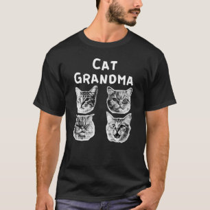 T-shirt Cat Grandma Retro
