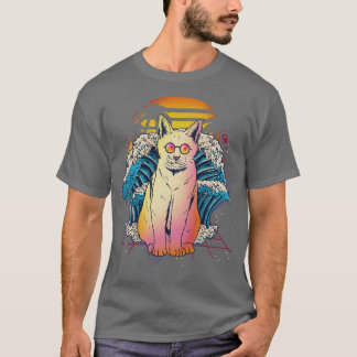T-shirt Cat Great Wave Anime