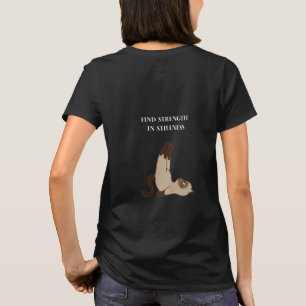 T-shirt CAT Guerrier pacifique Yoga NOIR
