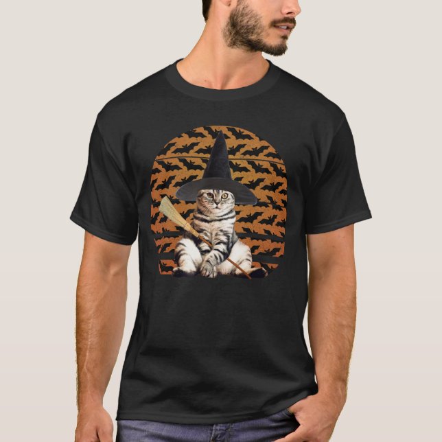 T-shirt Cat Halloween (Devant)