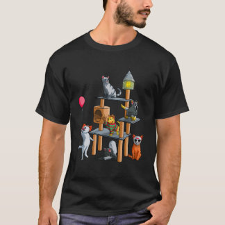 T-shirt Cat Horror Movies Halloween For Cat Kitty