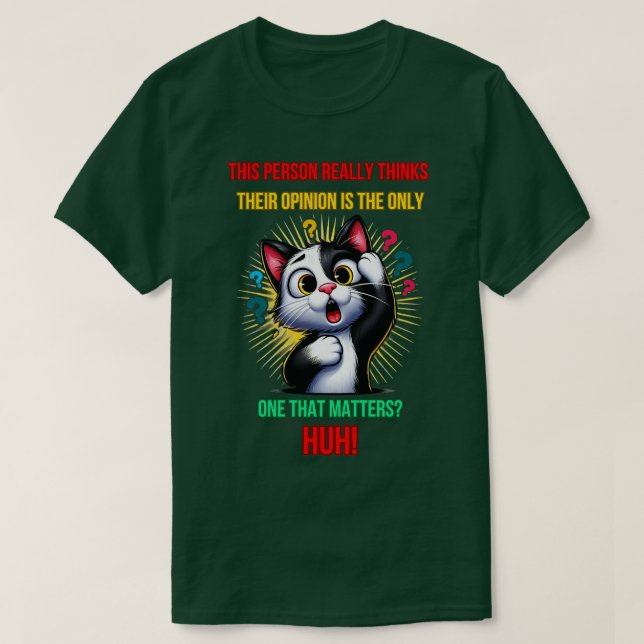 T-shirt Cat Huh Meme (Design devant)