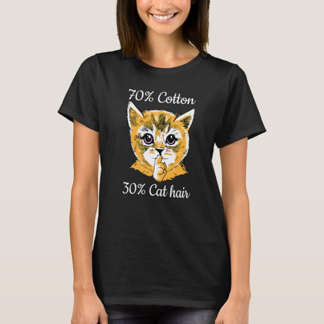 T-shirt Cat I 70 Cotton 30 Cat Hair I  Cat (Devant)