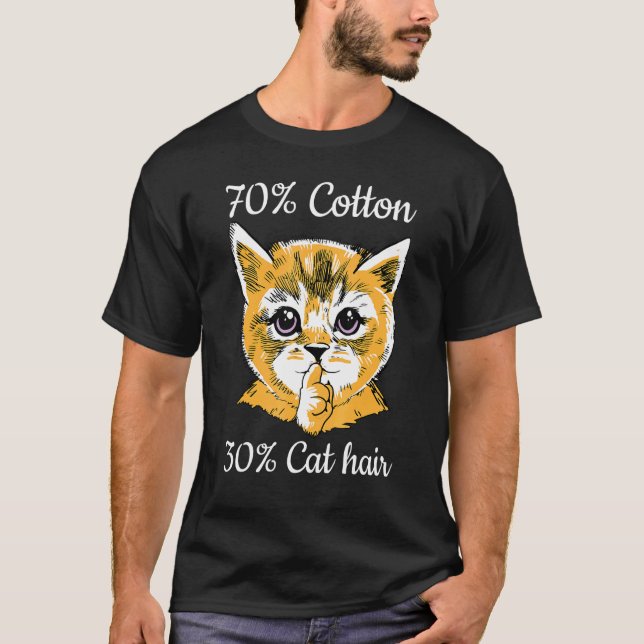 T-shirt Cat I 70 Cotton 30 Cat Hair I   Cat   (Devant)
