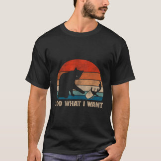 T-shirt Cat I Do W I Want Chat Chat Chat Humour Chat