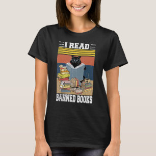 T-shirt Cat I Lire Livres Interdits Livres Vêtements Lectu