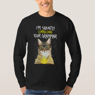 T-shirt Cat Im Correction Silencieuse De Votre Grammaire