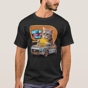 T-shirt Cat In Car Majesty Montez pour un taco