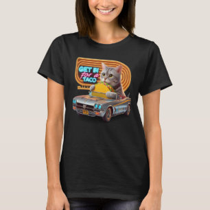 T-shirt Cat In Car Majesty Montez pour un taco