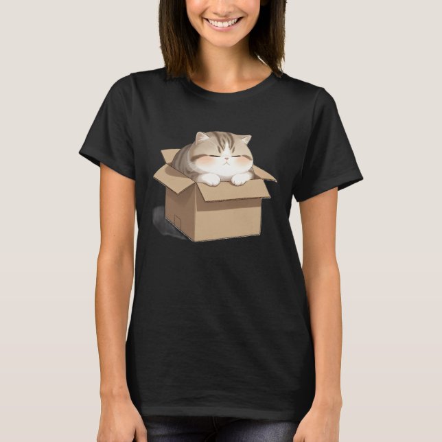 T-shirt Cat in the Box Shirt (Devant)