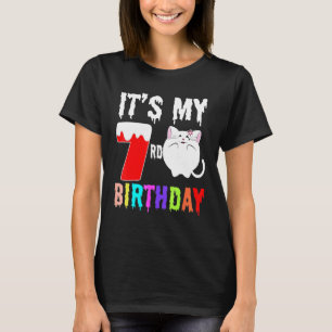 T-shirt Cat it My 7nd Birthday For Boys Girls Women