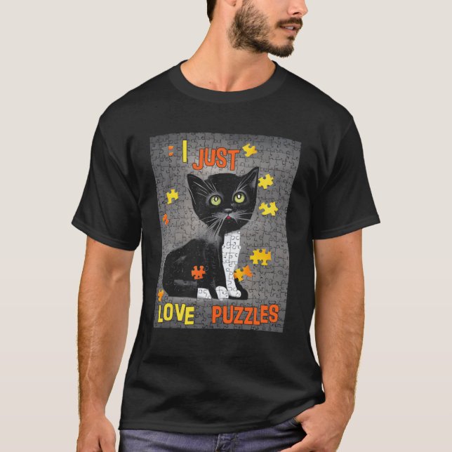 T-shirt Cat Jigsaw Puzzle Love (Devant)