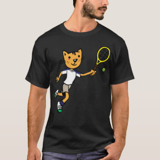 T-shirt Cat joue du badminton de tennis drôle blinton