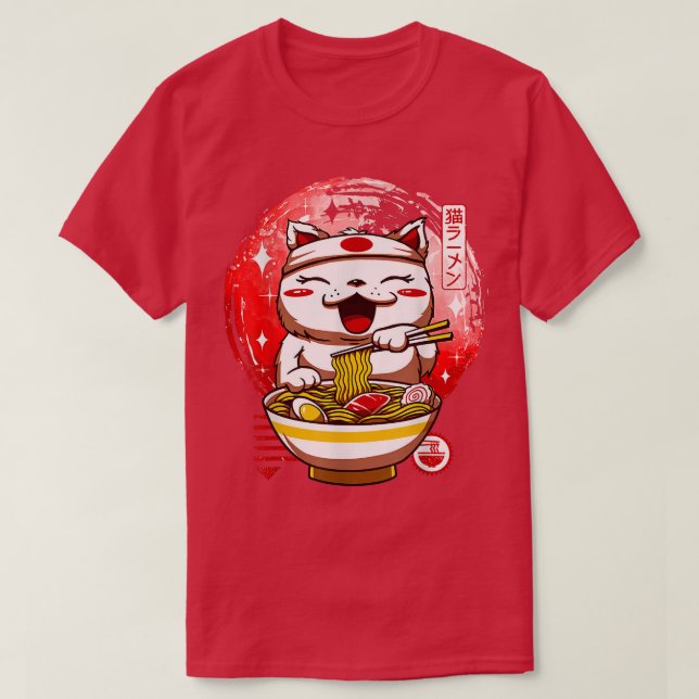 T-shirt Cat Kami Sama Ramen Japon (Design devant)