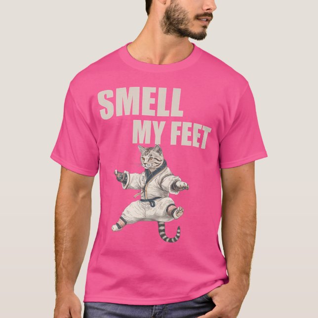 T-shirt Cat Kitten Kitty Karate Taekwondo Kickboxing (Devant)