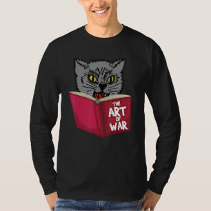 T-shirt Cat Kitten Lecture Livre Art Of War Drôle Animal L