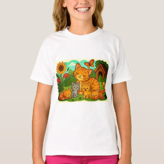 T-shirt Cat, Kittens, Mother Cat