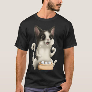T-shirt Cat Kitty Dim Sum Dumpling mignon Asiatique Chinoi