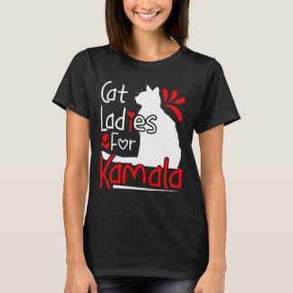 T-shirt Cat Ladies For Kamala Silhouette Graphic