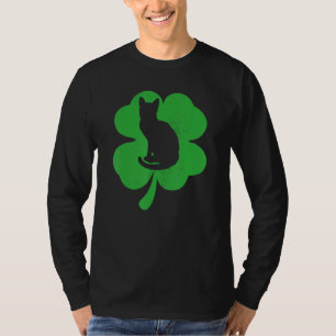 T-shirt Cat Leprechaun Chat Shamrock St Patrick's Day