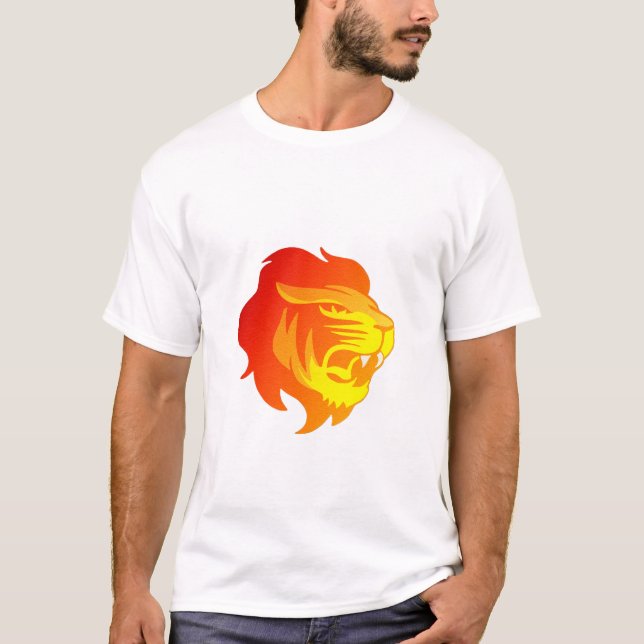 T-shirt Cat Lion Animal Faune Wild Safari Head (Devant)