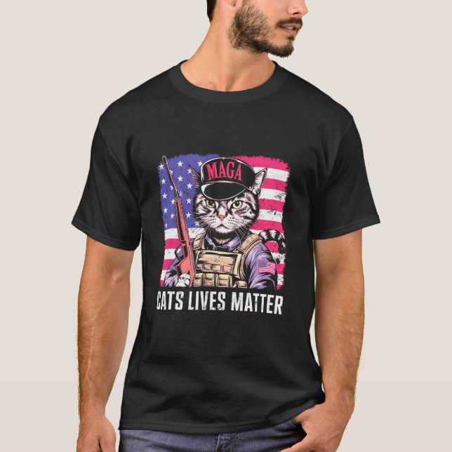 T-shirt Cat Lives (Devant)
