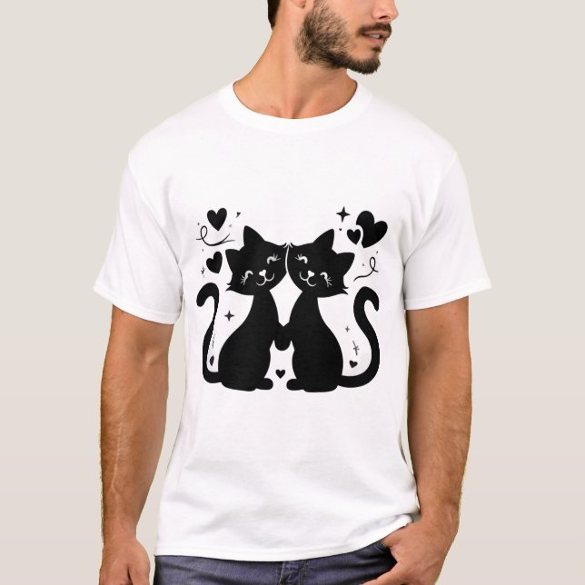 T-SHIRT CAT LOVE (Devant)