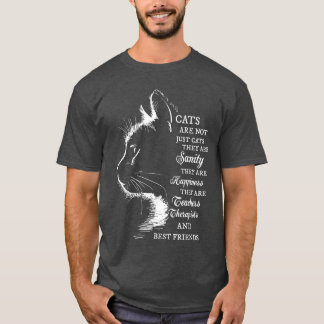 T-shirt Cat Lover Felineherapy Inspirational Cat Mom Pet L