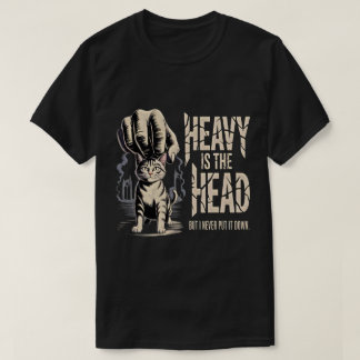 T-shirt Cat Lover Hilarious Book Nerd Gift - Heavy Head