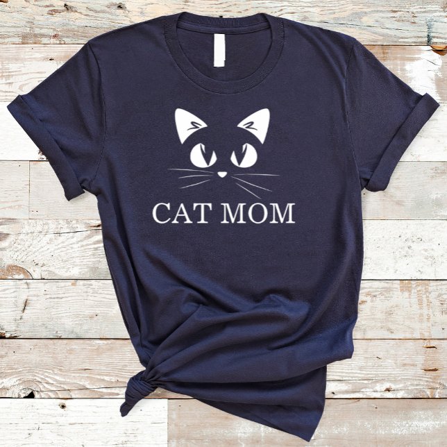 T-shirt cat lover mom Cute Simple Design black (Créateur téléchargé)