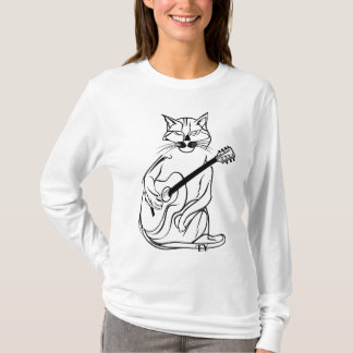 T-shirt Cat lover Noir