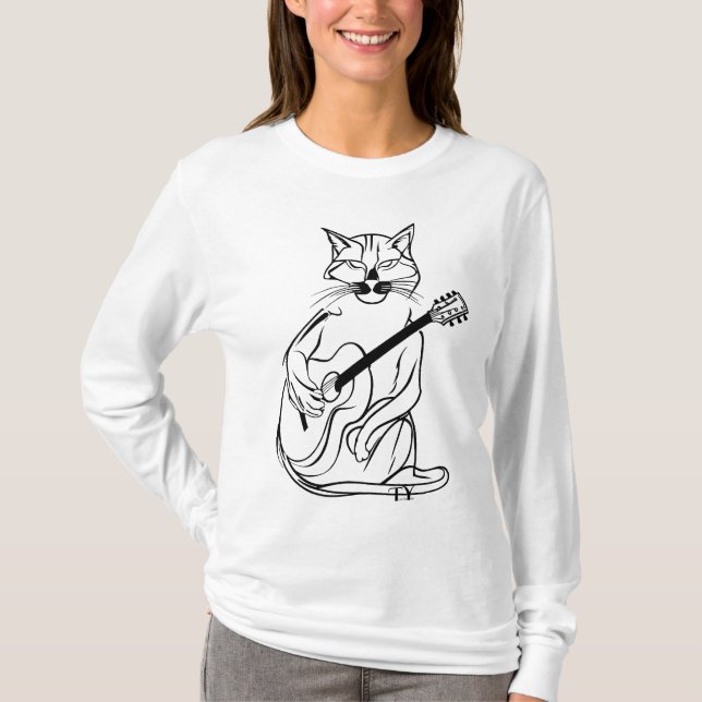 T-shirt Cat lover Noir (Devant)