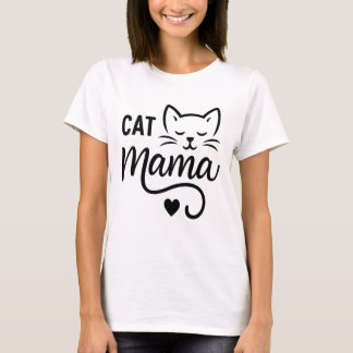 T-shirt Cat Mama Cute Kitty Script Design
