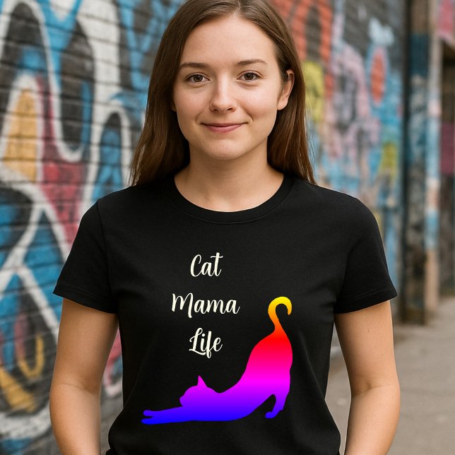 T-shirt Cat Mama Life - Étirement de chaton (Créateur téléchargé)